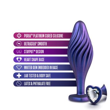 Anal Adventures Matrix Swirl Bling Plug Sapphire Default Title