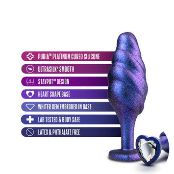 Anal Adventures Matrix Bumped Bling Plug Sapphire Default Title