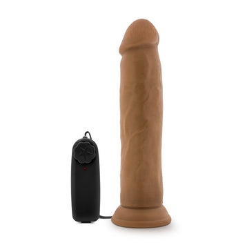 Dr. Skin Dr. Throb 9.5in Vibrating Cock W/ Suction Cup Mocha