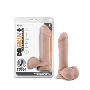 Dr Skin Plus 8in Posable Dildo W/ Balls