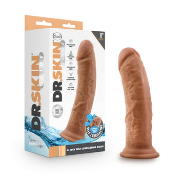 Dr Skin Glide 8in Self Lubricating Dildo Mocha Default Title