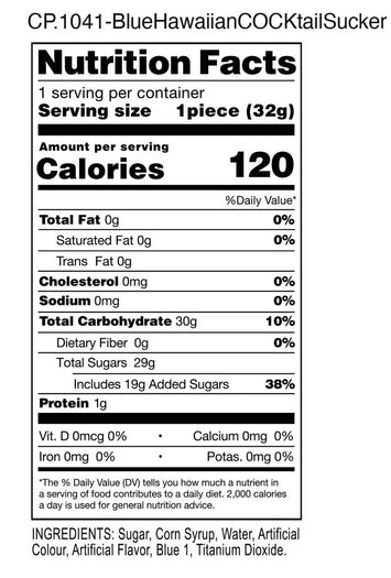 Cocktails Sucker Blue Hawaiian Default Title