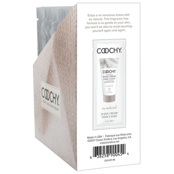 Coochy Shave Cream Au Natural Foil 15ml 24pc Display Default Title