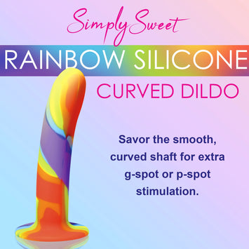 Simply Sweet Rainbow Silicone Dildo Default Title