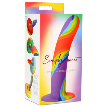 Simply Sweet Rainbow Silicone Dildo Default Title