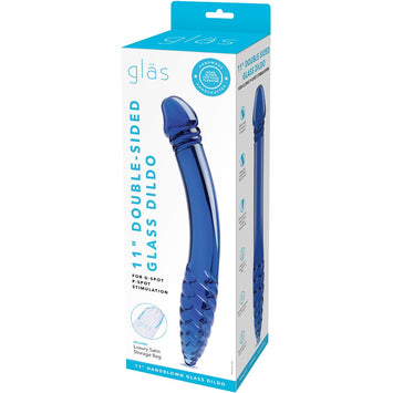 Glas 11in Double-sided Glass Dildo W/ Handle Grip Default Title