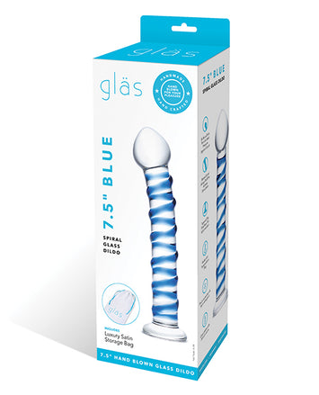 Glas Blue Spiral Glass Dildo Default Title