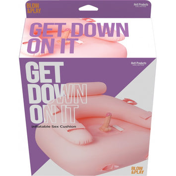 Get Down On It Inflatable Play Coushion W/ Pvc Dildo Default Title
