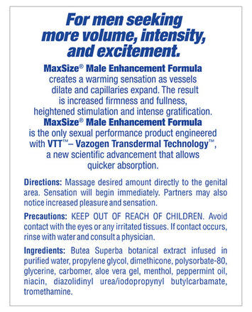 Max Size Cream Pack Sold By Eaches Default Title