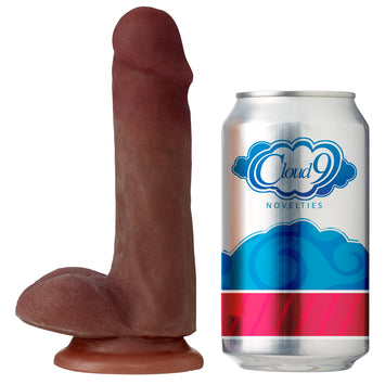 Cloud 9 Dual Density Dildo Touch W/ Balls Tan Mocha 6
