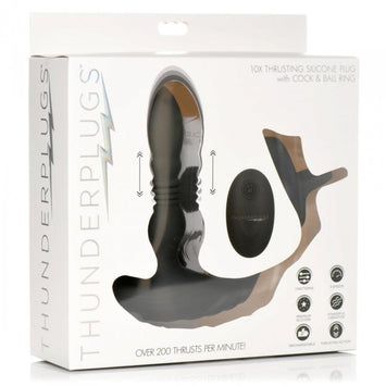 Thunderplugs 10x Thrusting Plug W/ Cock & Ball Ring Default Title