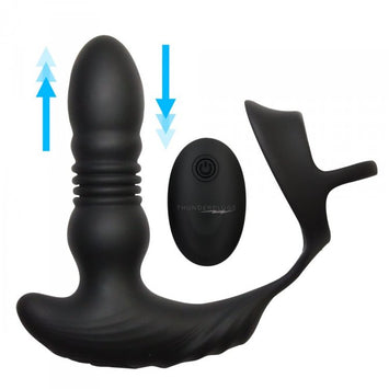 Thunderplugs 10x Thrusting Plug W/ Cock & Ball Ring Default Title