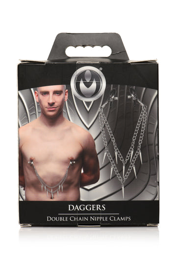 Master Series Daggers Double Chain Nipple Clamps Default Title