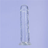 Addiction Crystal Vertical Dong Clear Tpe W/ Bullet "