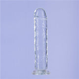 Addiction Crystal Vertical Dong Clear Tpe W/ Bullet "