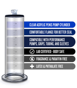 Performance In Penis Pump Cylinder Clear 9 In X 2.25 In