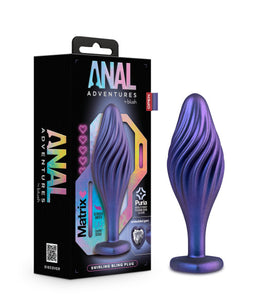 Anal Adventures Matrix Swirl Bling Plug Sapphire Default Title