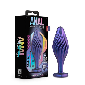 Anal Adventures Matrix Swirl Bling Plug Sapphire Default Title