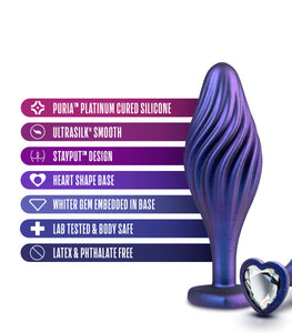 Anal Adventures Matrix Swirl Bling Plug Sapphire Default Title