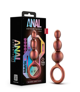 Anal Adventures Matrix Beaded Loop Plug Copper Default Title