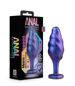 Anal Adventures Matrix Bumped Bling Plug Sapphire Default Title