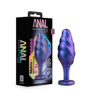 Anal Adventures Matrix Bumped Bling Plug Sapphire Default Title
