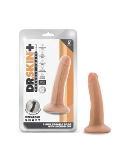 Dr. Skin Plus 5in Poseable Dildo Vanilla