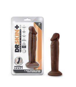 Dr Skin Plus 6in Poseable Dildo Chocolate Default Title