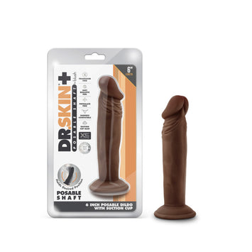 Dr Skin Plus 6in Poseable Dildo Chocolate Default Title