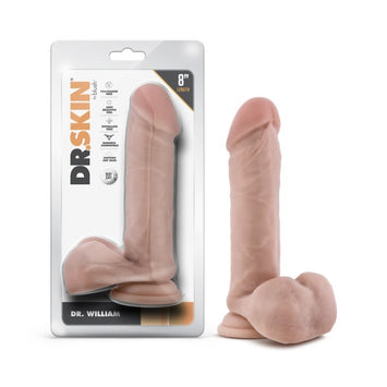 Dr. Skin Dr. William 8in Dildo W/ Balls Beige Default Title