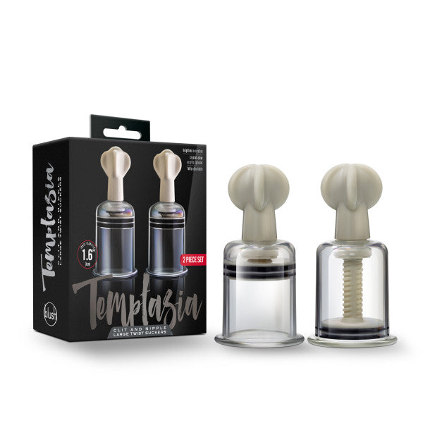 Temptasia Clit & Nipple Twist Large Suckers Set Of 2 Clear Default Title