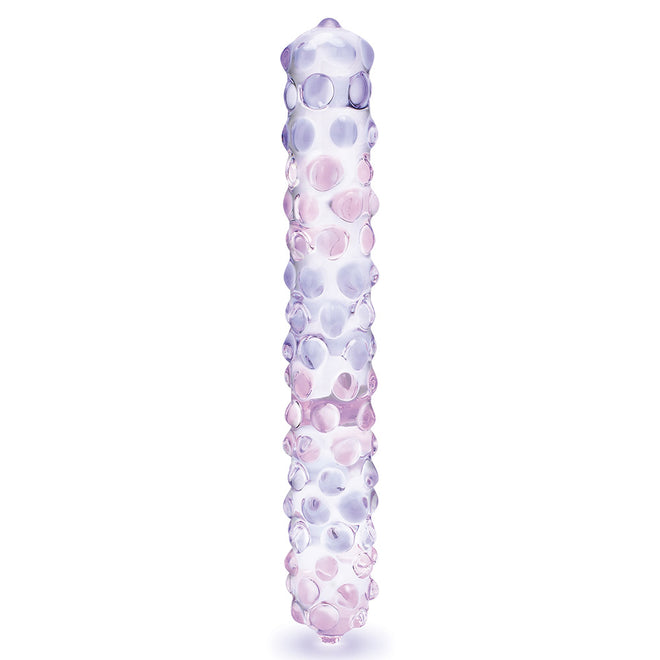 Glas 9 Purple Rose Nubby Dildo " Default Title