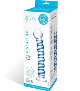 Glas Blue Spiral Glass Dildo Default Title