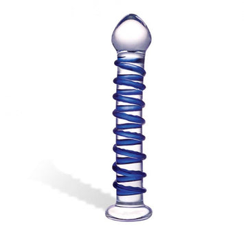 Glas Blue Spiral Glass Dildo Default Title