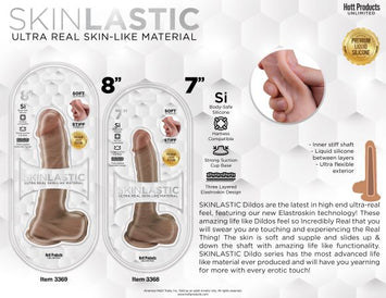 Skinsations Skinlastic Sliding Skin 8in Dildo W/ Suction Base Default Title