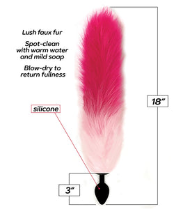 Foxy Tail Silicone Butt Plug Pink