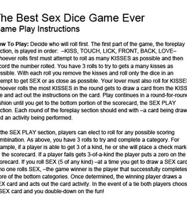 The Best Sex Dice Game Ever Default Title