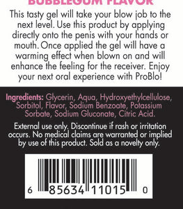Problo Oral Pleasure Gel Bubblegum 1.5 Oz Default Title