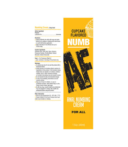 Numb Af Desensitizing Anal Gel Cupcake 1.5 Oz Default Title