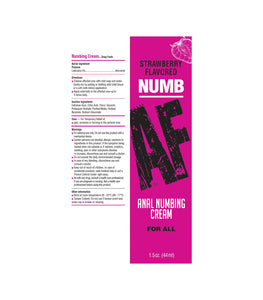 Numb Af Desensitizing Anal Gel Strawberry 1.5 Oz Default Title