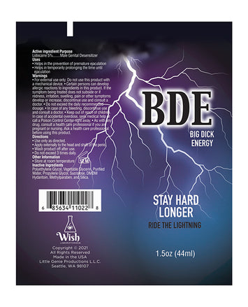 Bde Stay Hard Longer 1.5 Oz Default Title