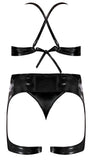 Liquid Onyx Halter Bra Waist Cincher & Panty Set Black 2xl