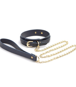 Bondage Couture Collar & Leash Blue Default Title