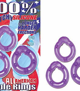 All American Triple Rings Purple