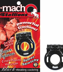 Macho Stallions Cockring Black Vib. Default Title
