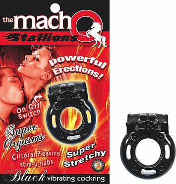 Macho Stallions Cockring Black Vib. Default Title
