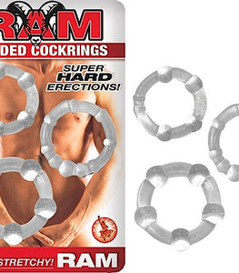 Ram Beaded Cockrings Clear