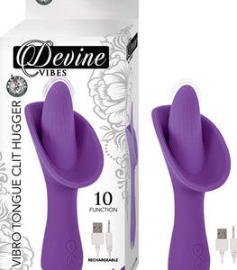Devine Vibes Vibro Tongue Clit Hugger Purple