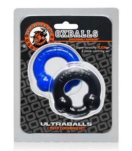 Ultra Balls Cockring 2 Pack Police Blue