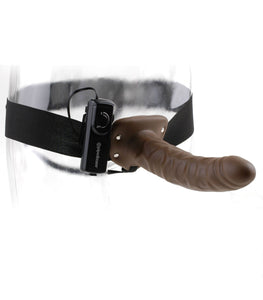 Fetish Fantasy 8in Hollow Strap On Vibrating Black